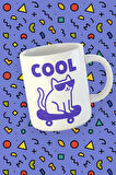 Blupiki Koleksiyonu Kaykaycı Cool Kedi Tasarımlı Kupa