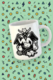 Blupiki Koleksiyonu Baphomet ve Kediler Karikatür Tarzı Kupa