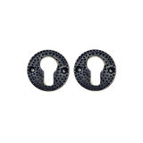 Antika Tarz Dekoratif Pirinç Oda Kilit Rozeti - 49mm, Oksit