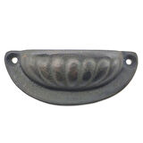 Antika Tarz Dekoratif Pirinç İstiridye Tas Mobilya Kulbu - 37x87 Mm, Oksit