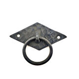 Antika Tarz Dekoratif Pirinç Yan Baklava Kapı Kulbu - 41x82 Mm, Oksit