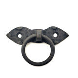 Antika Tarz Dekoratif Pirinç Yaprak Mobilya Kulbu, Kapı Kilit Halkası - 80 Mm, Oksit