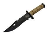 Salgur S 4759 Türk Tipi Komando Bıçağı 28,5cm - Testere Detaylı Bıçak, İpli, Kılıflı