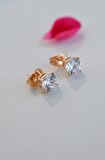 6 mm Zirkon Taşlı Tektaş Küpe