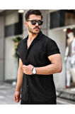 Erkek  Burgulu Yazlık Basic Oversize Şort Gömlek Takım