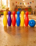 Renkli Bowling Seti Çocuk Aktivite Oyunu Motor Beceri Geliştirici