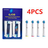 GJOB Yedek Diş Fırçası Başlığı Şarjlı Diş Fırçası Başlığı Oral-B Uyumlu 4LÜ