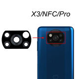 Xiaomi POCOPHONE X3 PRO Arka Kamera Camı Lens Yapışkanlı