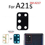 Samsung Galaxy A21S Arka Kamera Camı Lens Yapışkanlı