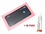 Tkgz Huawei Uyumlu P20 Lite Arka Pil Batarya Kapağı (CAM+B-7000) SİYAH