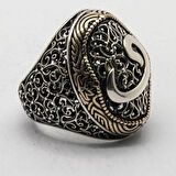 925 Ayar Gümüş Osmanlı Motifli Vav Yüzük