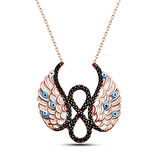 Melek Kanatlı Sonsuzluk Gümüş Kolye