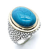 925 Ayar Gümüş Firuze Taşlı  Yüzük