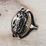 925 Ayar Gümüş Pençeli Selçuklu Kartalı Yüzük