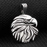 Büyük Kartal Tasarımlı 925 Ayar Gümüş Kolye Ucu