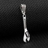 İngiliz Tamir Anahtarı Tasarımlı 925 Ayar Gümüş Kolye Ucu