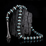 TURKUAZ RENK MİNELİ ZİRKON TAŞLI 925 AYAR GÜMÜŞ TESBİH