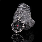 925 AYAR GÜMÜŞ ZİRKON TAŞLI PUSULA MODEL KOLYE