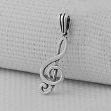 Sol Anahtarı 925 Ayar Erkek Gümüş Kolye Ucu