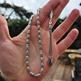 925 Ayar Gümüş Arpa Kesim Tesbih Model 1