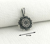 925 Ayar Gümüş Mührü Süleyman Kolye Ucu