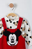 Mickey Mouse Baskılı Çıtçıtlı Erkek Bebek Tulum