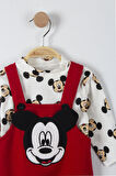 Mickey Mouse Baskılı Çıtçıtlı Erkek Bebek Tulum