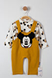 Mickey Mouse Baskılı Çıtçıtlı Erkek Bebek Tulum