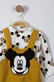 Mickey Mouse Baskılı Çıtçıtlı Erkek Bebek Tulum