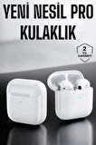 Yeni Nesil Pro Bluetooth Kulaklık Uzun Pil Ömrü Beyaz