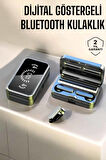Aynalı Bluetooth Kulaklık Telefon Standlı Dijital Göstergeli