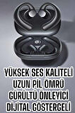 Bluetooth Kulaklık Oyuncu Kulaklığı Küpe Görünümlü Dijital Göstergeli