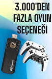 8K Android TV Gme Stick Video Oyun Konsolu Aile Retro 35000 Oyunlu Çift Kollu