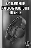 Kulak Üstü Kablosuz Bluetooth Kulaklık Gürültü Önleyici Uzun Şarj Süreli