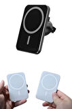 Powerbank Kablosuz 15W Taşınabilir Şarj Aleti Çift Kablo