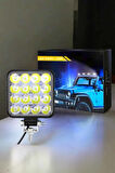Tepe Lambası Çalışma Lambası Sis Lambası 16 Led Beyaz Led Işık