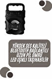 Kablosuz Bluetooth Hoparlör Ses Bombası RGB Işıklı Taşınabilir Yüksek Ses Kaliteli