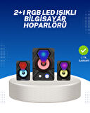 RGB Işıklı USB Hoparlör Seti 9W Çıkış Gücü Derin Bas
