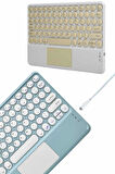 Bluetooth Touchpad Klavye Ultra İnce Taşınabilir Q Klavye