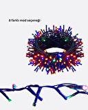 Siyah Kablolu LED Dekor Işık – 50 Ampullü, 8 Farklı Işık Modu, Suya Dayanıklı Tasarım