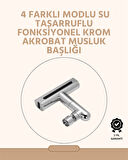 360° Dönüşlü Su Akışı Başlığı | 4'ü 1 Arada Kullanım