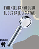 Paslanmaz Çelik Çok Fonksiyonlu El Duş Başlığı – 3 Modlu Püskürtme Seçeneği