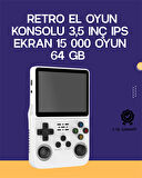 R36S Retro El Konsolu 64 GB – 15.000 Oyun, Geniş Platform Desteği, 3.5” IPS Ekran
