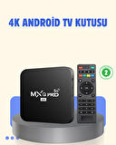 4K Android TV Box – 2GB RAM 16GB ROM, Hızlı Wi-Fi Bağlantılı Akıllı Medya Kutusu
