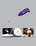 Mini Pilli Portatif Karıştırıcı – Cappuccino, Latte, Frappe ve Kahve Köpürtücü