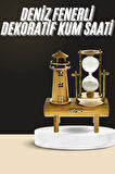Dekoratif Kum Saati Deniz Feneri Retro Masa Hediyeli Eşya
