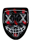 Hallowen Parti Maskesi Neon Led Işıklı Maske 3 Modlu Cadılar Bayramı Maskesi
