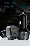 38W Oto Çakmaklık Araç Içi Şarj Cihazı Hızlı Şarj Uzun Ömürlü