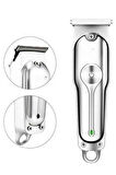 Paslanmaz Çelik Bıçaklı Kablosuz Şarjlı Dijital Göstergeli Tıraş Makinesi
