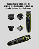 5 Başlıklı Çok Fonksiyonlu Saç Kesme ve Sakal Düzeltme Makinesi Erkek Bakım Aleti